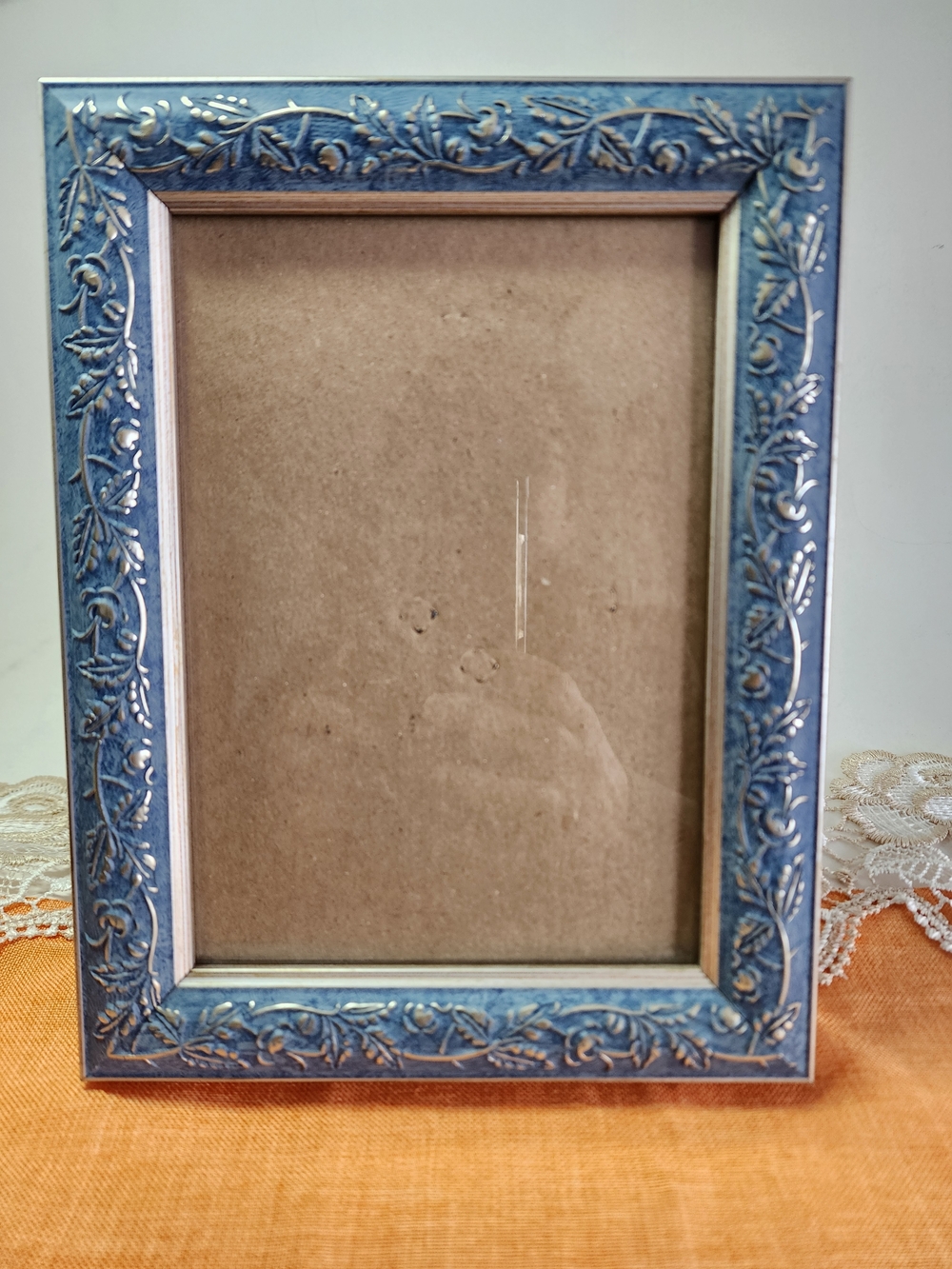 Ornate Blue Decorative Photo Frame